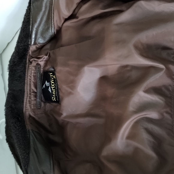 Vintage Startown G-1 Aviator Jacket size 40 brown leather bomber - Picture 13 of 15